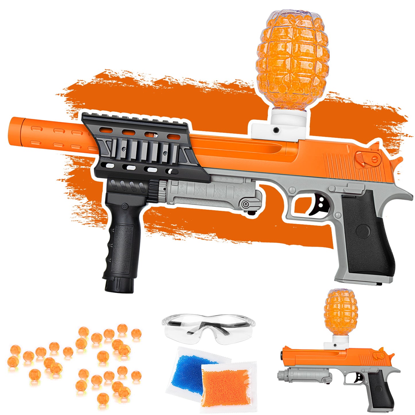Ferventoys™ 2 in 1 Splatter Ball Pistol Safe toys for 15+
