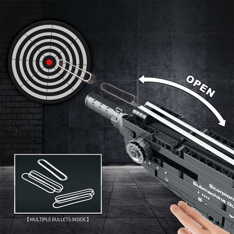 Ferventoys Scorpion Pistol Bricks Gun Safe toys for 18+
