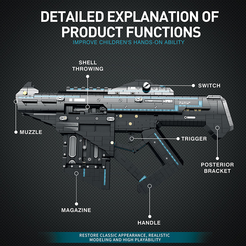 Ferventoys Ejection Burst Bricks Spielzeugpistole