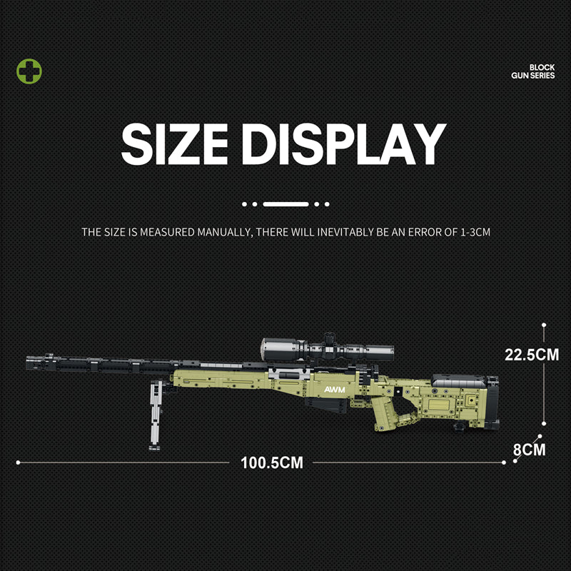Ferventoys AWM Sniper Rifles Bricks Gun Safe toys for 18+