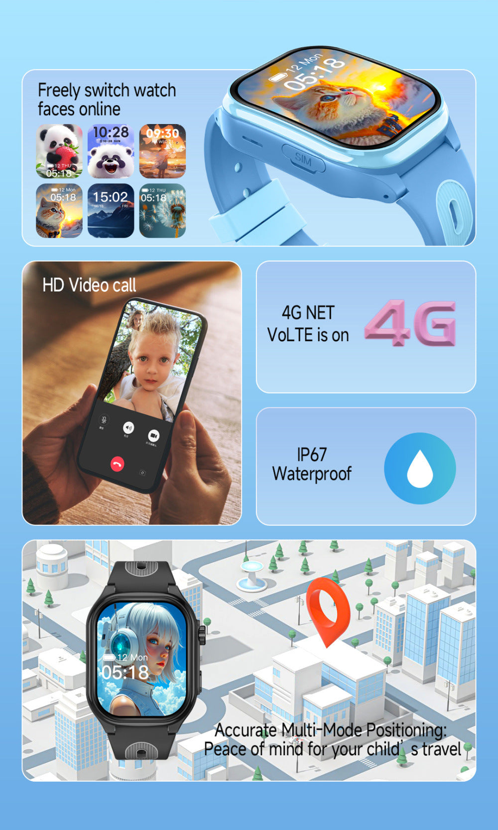 Smartwatch Infantil 4G con Videollamada