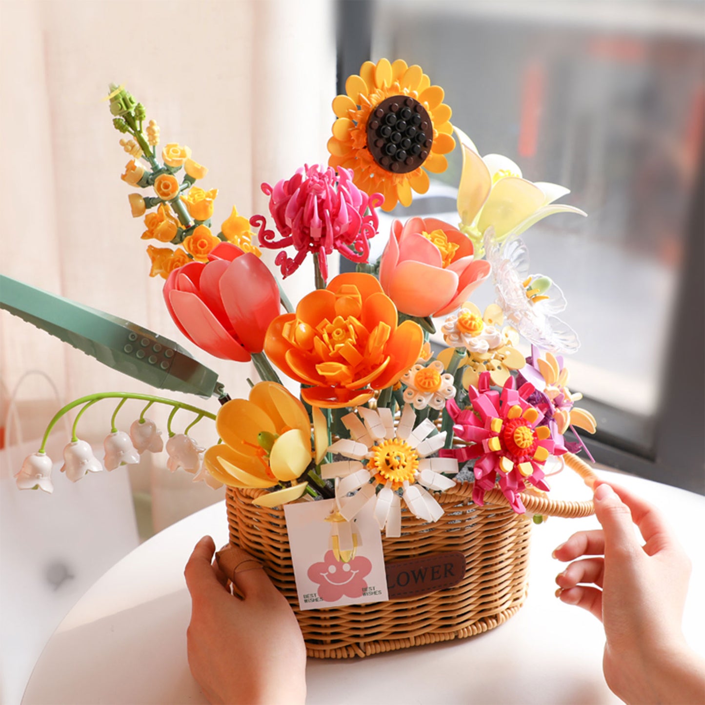 Flower Basket Building Block Kit
