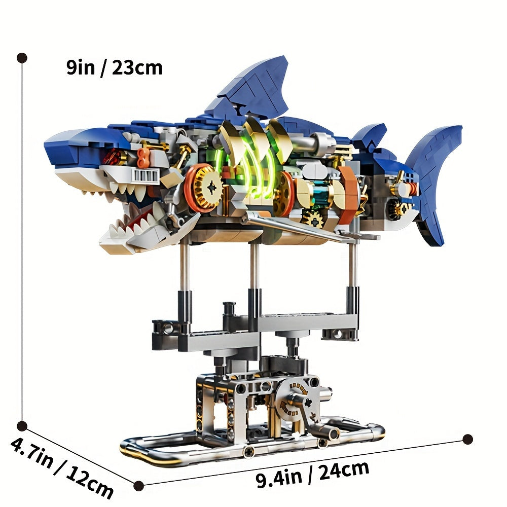 Shark Sea Creatures Building Set, 687 Pieces
