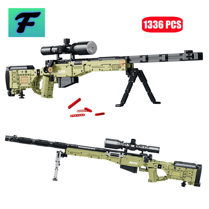 Ferventoys AWM Sniper Rifles Bricks Gun 
