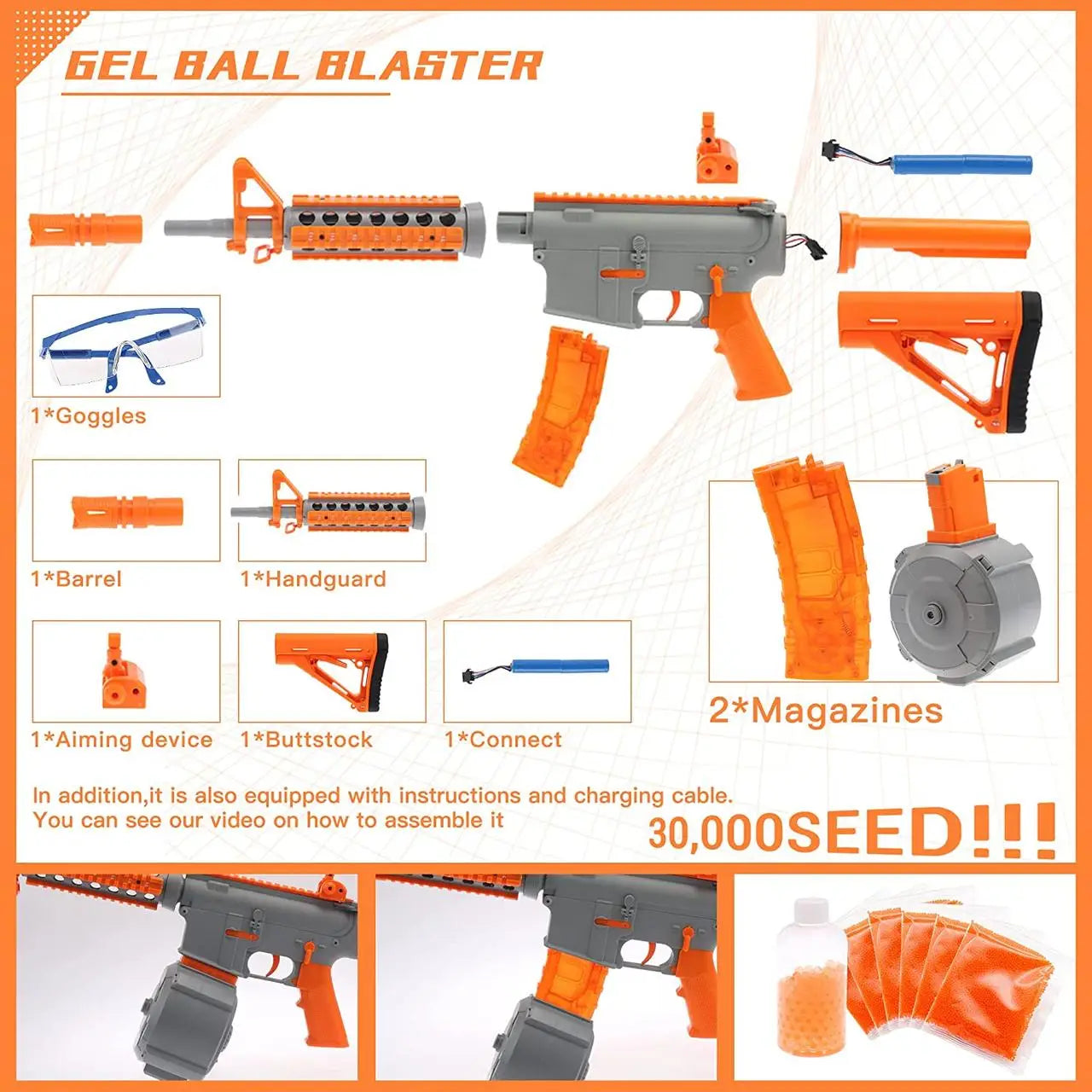 G36 Splatter Ball Gun Safe toys for 15+