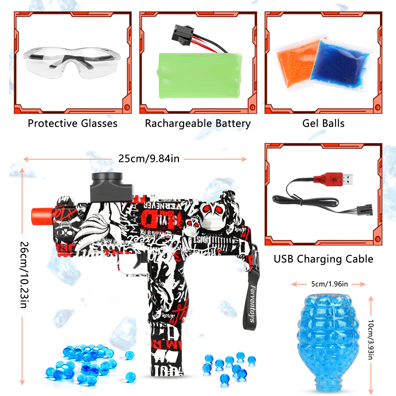 Ferventoys™ Gel Blaster UZI New Safe toys for 15+