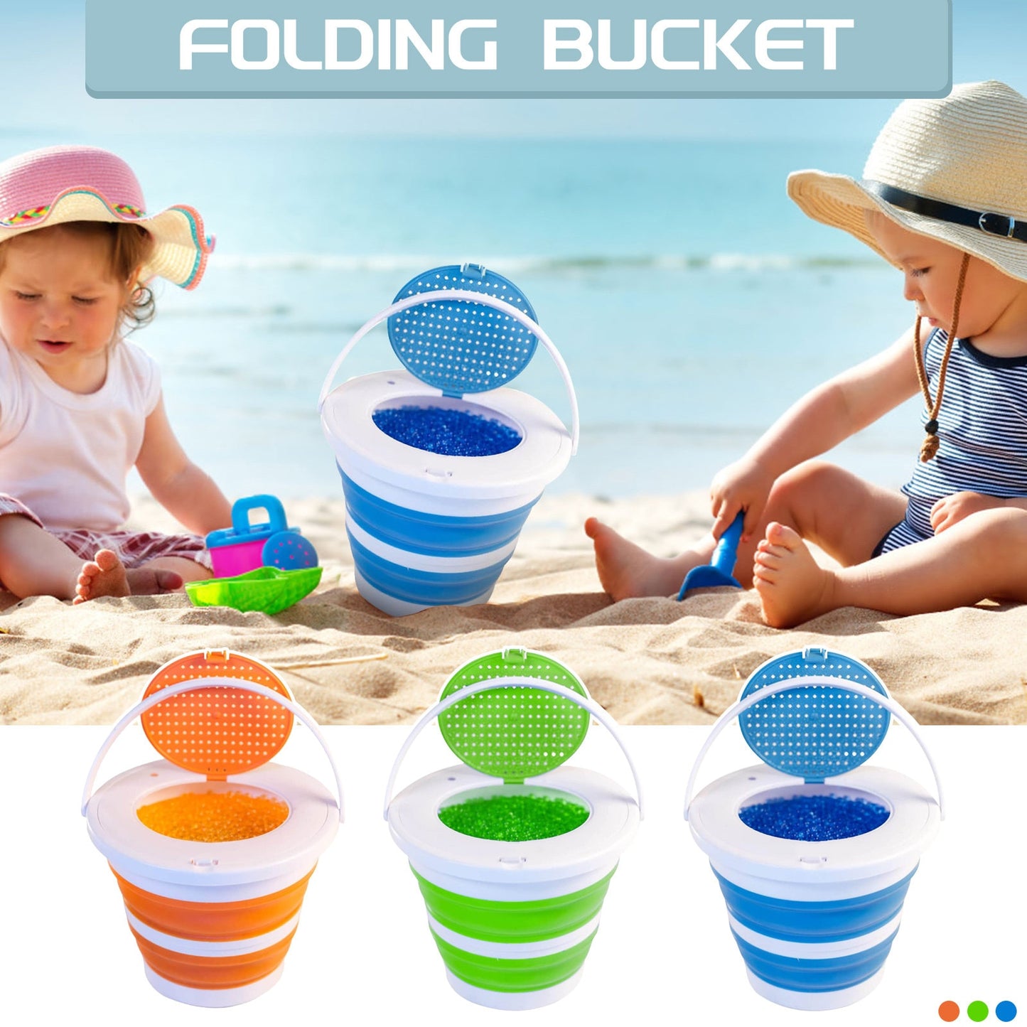 Ferventoys Collapsible Ammo Tub with Lid Safe toys for 15+