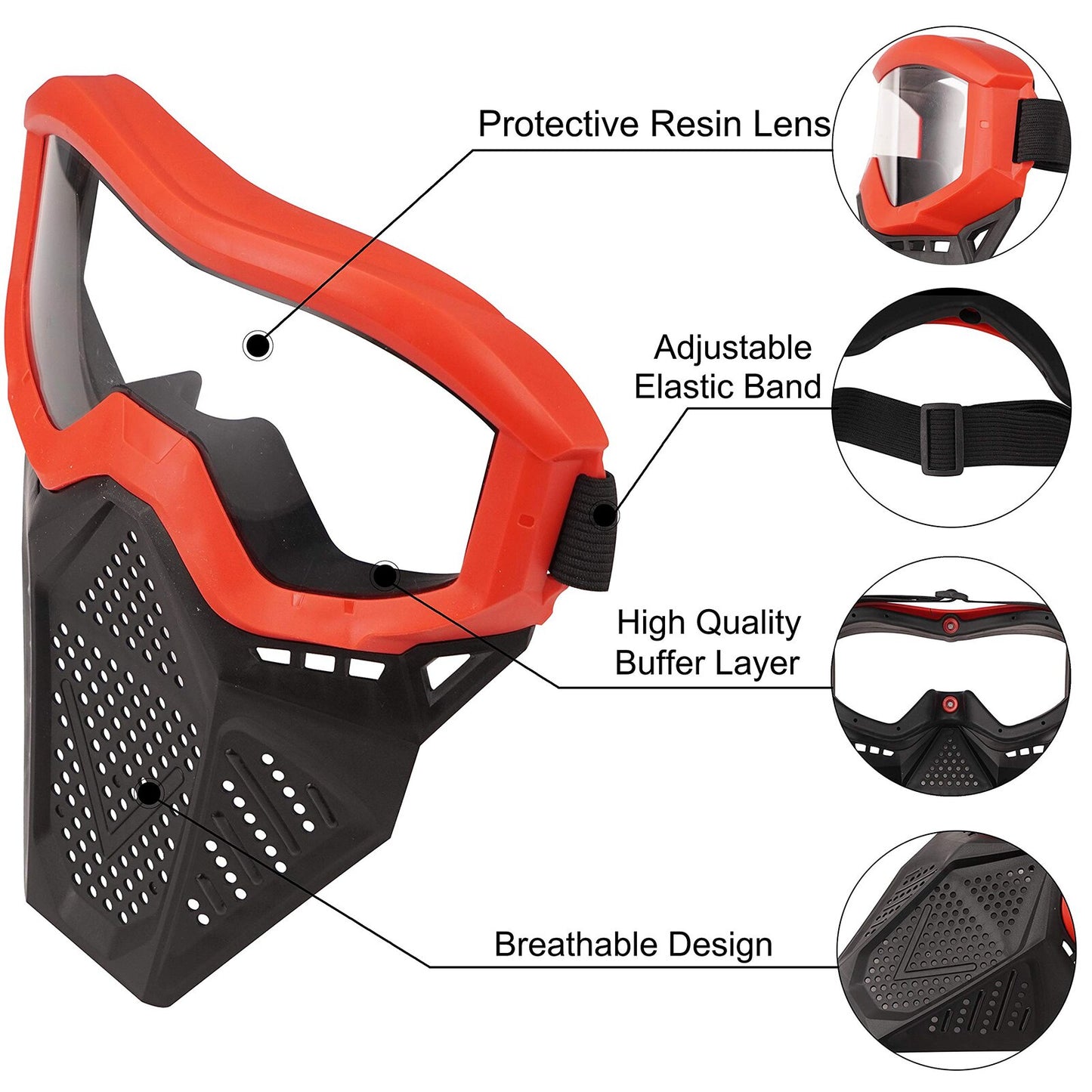 Ferventoys Shooting Game Face Protector Safe toys for 15+
