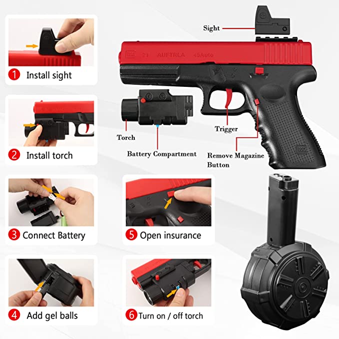 JM-X2 Gel Blaster Drum Mag Safe toys for 15+