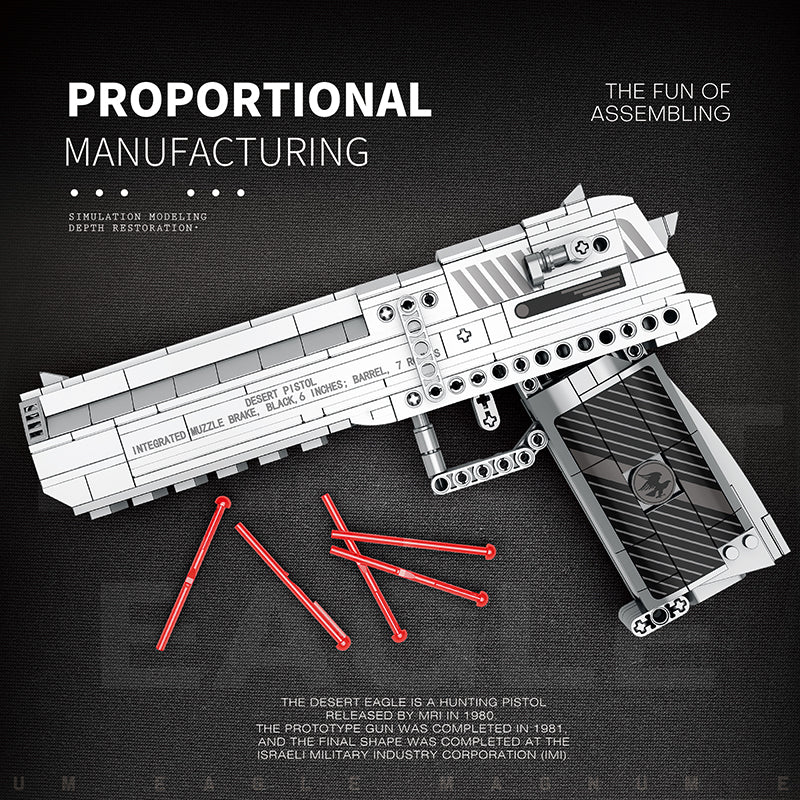 Desert Eagle Submachine Gun Building Block Toys