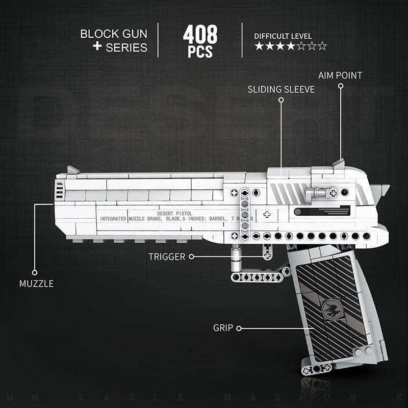 Desert Eagle Submachine Gun Building Block Toys