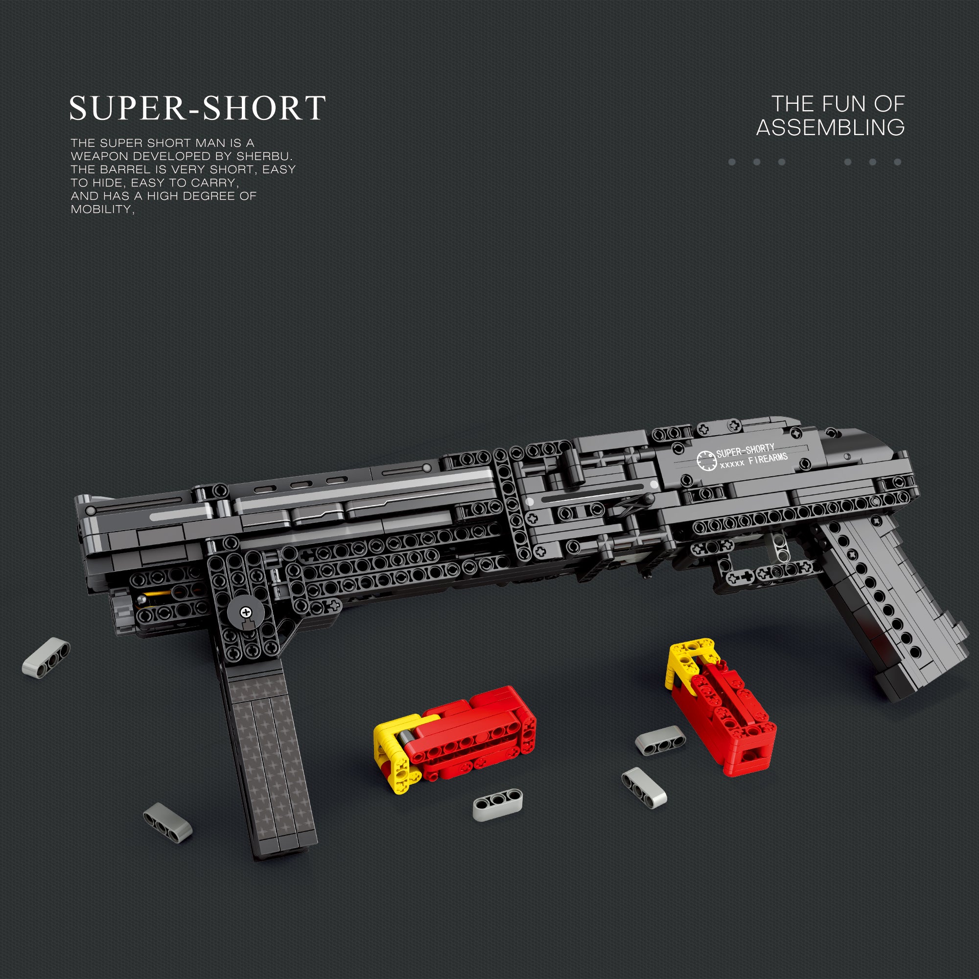 Ferventoys Super Shorty Sniper Rifle Toy Bricks Safe toys for 18+
